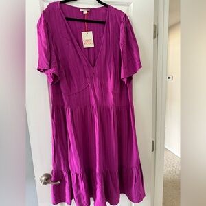Knox Rose Pink Dress NWT 2x